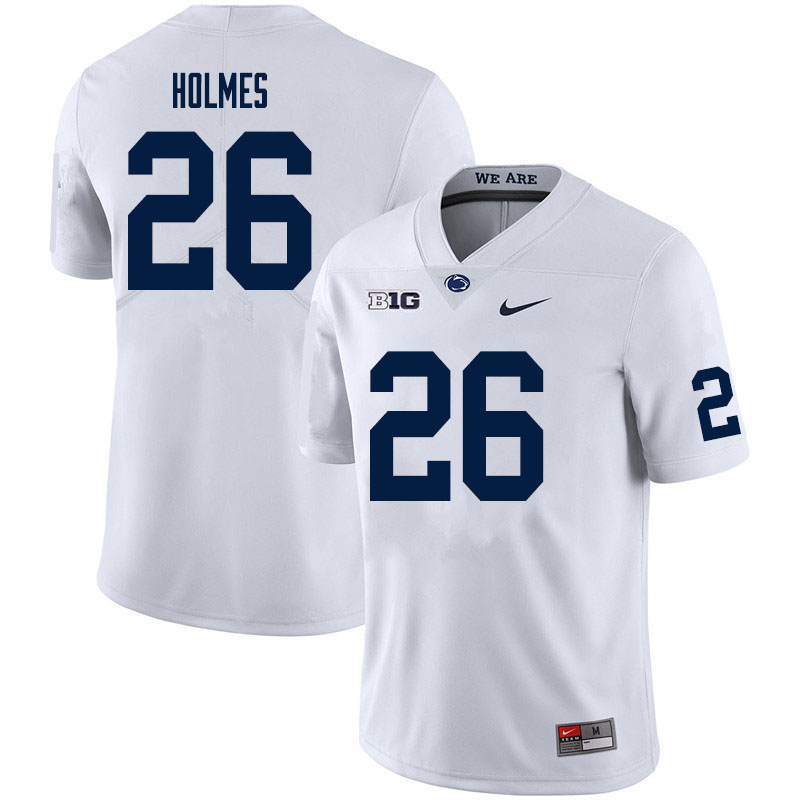 Men #26 Caziah Holmes Penn State Nittany Lions College Football Jerseys Sale-White